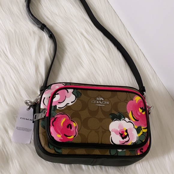 New💃Coach Court Crossbody Signature Vintage Rose - Picture 8 of 10